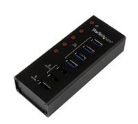 StarTech.com Hub USB 3.0 alimentato a 4 porte con 3 porte di ricarica USB dedica