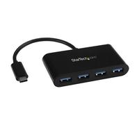 Startech.Com Hub USB 3.0 Black 4 porte HB30C4AB
