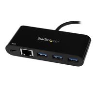 ST HB30C3AGEPD - USB 3.0, 3 Port USB-C Hub, 3x USB-A 1x RJ45, black