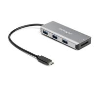 StarTech.com Hub USB-C a 3 porte con lettore di schede SD - 3 x USB-A e 1 x slot SD - Hub mini USB 3.2 Gen 2 (10Gbps) di tipo C per laptop - Alimentazione a bus - Compatibile con Thunderbolt 3 - Nouvo