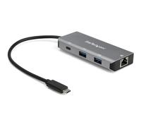 StarTech.com Hub USB-C a 3 porte con Gigabit Ethernet RJ45 GbE - 2x USB-A, 1x USB-type C - Adattatore SuperSpeed 10Gbps USB 3.2 Gen 2 Tipo C - Alimentato tramite USB - Alluminio - Funziona w/TB3