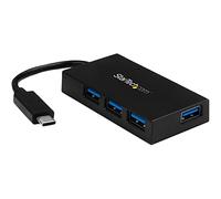 ST HB30C4AFS - USB 3.0, hub USB-C a 4 porte, 4 USB-A, nero