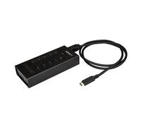 StarTech.com Hub USB C a 7 porte - USB Type-C a 2x USB-C/5x USB-A - Hub USB 3.0 in metallo industriale - SuperSpeed USB 3.2 Gen 1 (5Gbps) - Autoalimentato - Ricarica veloce BC 1.2 - Montabile