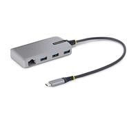 StarTech.com Hub USB-C con Etherenet a 3 porte - 3x porte USB-A, Gigabit Ethernet RJ45, USB 3.0 5Gbps, alimentazione tramite bu
