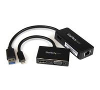 StarTech.com Kit accessori 2 in 1 per Surface Pro 4 / Pro 3 / Pro 2 / Surface - mDP a VGA o HDMI + USB 3.0 a Gbe (StarTech.com
