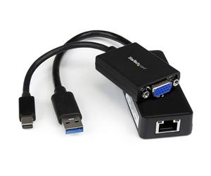 Startech.Com Kit di Adattatori VGA e Gigabit Ethernet per Thinkpad X1 Carbon di Lenovo, Mdp a Vga, USB 3.0 a Gbe