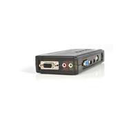 StarTech.com Kit Switch KVM USB con audio e cavi 4 porte, colore nero (4 PORT BLACK USB KVM SWITCH KIT - WITH CABLES AND AUDIO)