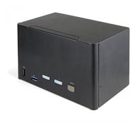 StarTech.com KVM Switch DisplayPort a 2 porte e 4 monitor - 4K 60Hz UHD HDR - KVM per desktop PC 4K DP 1.2 con hub USB 3.0 a 2 porte (5Gbps) e 4 porte USB 2.0 HID, audio - Commutazione con tasti rapid