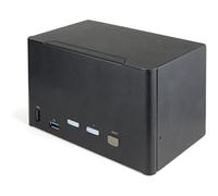 StarTech.com KVM Switch DisplayPort a 2 porte e 4 monitor - 4K 60Hz UHD HDR - KVM per desktop PC 4K DP 1.2 con hub USB 3.0 a 2 porte (5Gbps) e 4 porte USB 2.0 HID, audio - Commutazione con tasti rapidi - TAA