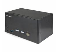 StarTech.com KVM Switch DisplayPort a due porte e triplo monitor DP - 4K 60Hz UHD HDR - KVM DP 1.2 per computer desktop con hub