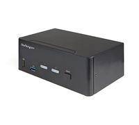 StarTech.com KVM Switch HDMI a 2 porte e doppio monitor 4K 60Hz Ultra HD HDR - Switch KVM per computer desktop HDMI 2.0 con 2 p