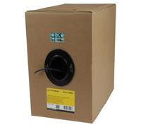 StarTech.com Matassa di cavi LAN Cat5e solidi UTP da 305 m - Bobina di rete ethernet RJ45 - Cavo Ethernet Sfuso Cetificato CMR - Nero - Conforme TAA