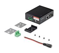 StarTechcom Media converter fibra a Ethernet 60W - Convertitore gigabit fibra ottica rame per uso industriale - PoE+ Media con