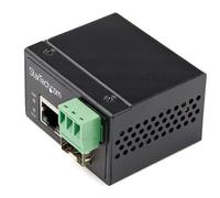StarTech.com Media Converter fibra ottica a Ethernet - Convertitore industriale da fibra a rame 100 Mbps - SFP a RJ45/Cat6 - Fibra monomodale/multimodale a rete Ethernet -12-56V DC - IP-30