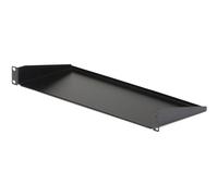 StarTech.com Mensola per rack 19" 1 unità, Ripiano rack 19 pollici profondità 18 cm, Mensola a sbalzo per apparecchiature A/V, Installazione a sbalzo, Capacità 15Kg (CABSHELF1U)