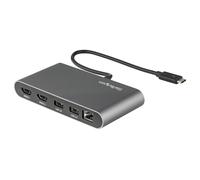 StarTech.com Thunderbolt 3 Mini Dock - TB3 Docking Station per 2 monitor HDMI 4K 60Hz 2x USB-A (3.2/2.0) e GbE Cavo da 28 cm Replicatore di porte notebook Adattatore multiporta USB-C/TB3 Mac/Windows [TB3DKM2HDL]