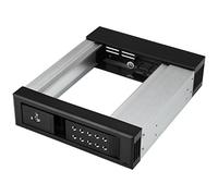 StarTech.com Modulo Hot Swap per Disco Rigido da 5,25" a 3,25", Rack Hot Swap per Hard Disk SATA/SAS da 3,5", Adattatore per Hard Drive da 5,25" a 3,5", Senza Guide, Allumunio (HSB1SATSASBA)