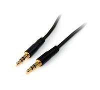 StarTech.com MU1MMS cavo audio 0,3 m 3.5mm Nero (1 FT SLIM 3.5MM STEREO AUDIO - CABLE - M/M)