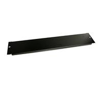 StarTech.com Pannello cieco 2U per armadio rack 19"- Pannello di chiusura per quadro dati 19 pollici in acciao, Nero (BLANKB2)