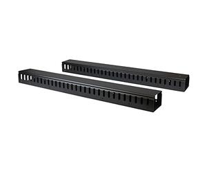 StarTech.com Pannello passacavi verticale per armadio rack 19"- Canale passacavo per quadro rack 19 pollici- Passacavi per Rack dati 40U - Misure 10 x 7,3 x 170 cm (CMVER40UF)