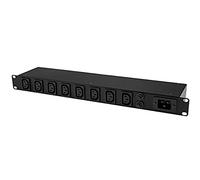 StarTech.com PDU PDU08C13GB con montaggio a rack a 8 porte con prese C13, cavo di alimentazione da 3 m (BS 1363), unità di distribuzione dell'alimentazione, 16 A, 1U
