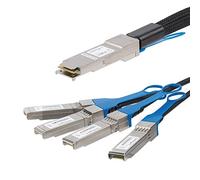 StarTech.com QSFP4SFPPC2M Cavo QSFP+ Breakout a Connessione Diretta, Direct Attach, QSFP+ a 4 x SFP+, Twinax Passivo, 2 m, Nero