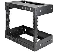 StarTech.com Rack Rete Muro 8U a 2 Montanti, Rack Server 19 a Telaio Aperto con Profondità Regolabile, Rack Dati Muro per IT/AV/Pannello Patch/ Attrezzatura IT - Dadi e Viti di Fissaggio Inclusi - Nou