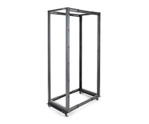 StarTech.com Rack Server Mobile 42U a 4 Montanti, Rack Rete 19 a 4 Montanti con Ruote, Rack Mobile con Profondità Regolabile per PC/AV/Dati/IT - Ruote, Piedini di Livellamento o Montaggio a Terra - No