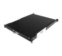 Startech.Com Ripiano 1U Scorrevole per Armadio Server Rack 19" - Cassetto Estraibile/Scorrevole con 55,8 Cm di Profondità - Mensola In Acciaio Convertibile In Cassetto - Nero (Slideshelfd)