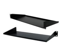 StarTech.com Mensola per rack 19" 1 unità, Ripiano rack 19 pollici profondità 18 cm, Mensola a sbalzo per apparecchiature A/V, Installazione a sbalzo, Capacità 15Kg (CABSHELF1U)