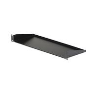 StarTech.com Mensola per rack 19" 1 unità, Ripiano rack 19 pollici profondità 18 cm, Mensola a sbalzo per apparecchiature A/V, Installazione a sbalzo, Capacità 15Kg (CABSHELF1U)