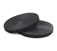 StarTech.com Rotolo di nastro a strappo da 30,5 m, Fascette riutilizzabili da tagliare su misura, Fascette serracavo in tessuto con fissaggio a strappo per cavi industriali, Nero (HKLP100)