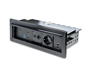 StarTech.com Scatola di connettività multipresa per tavolo con docking station e moduli di alimentazione 4K (KITBXDOCKPEU)