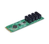 StarTech.com Scheda Adattatore M.2 a SATA a 4 Porte, Scheda di Espansione M.2 PCIe 3.0 a HDD/SSD SATA, Chipset ASM1064, M.2 NVMe a 4x HDD/SSD per Windows/macOS/Linux - Nouvo