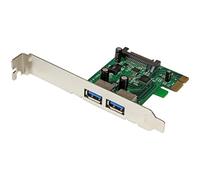 StarTech.com Scheda adattatore PCI Express (PCIe) SuperSpeed a 2 porte USB 3.0 (5Gbps) con UASP, Alimentazione SATA (PEXUSB3S24)