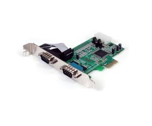 StarTech.com Scheda Adattatore Serie PCI Express RS232 a 2 Porte, UART 16550, Controllore Host PCIe verso Doppia Serie DB9, Windows e Linux, TAA - Sostituita da PEX2S953 - Nouvo