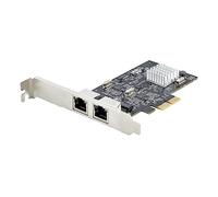 StarTech.com Scheda di rete 2.5 Gigabit a 2 porte - Ethernet PCIe da 2,5 Gbps NBASE-T, Intel I225-V, per PC, NIC Multi-Gigabit, LAN server PCI Express, Interfaccia [PR22GI-NETWORK-CARD]