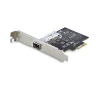 StarTech.com Scheda di Rete GbE SFP a 1 Porta, PCIe 2.1 x1, Intel I210-IS, Scheda Controller 1GbE, 1000BASE Rame/Fibra Ottica, Scheda di Rete Gigabit Ethernet NIC, Backplane per Server/PC - Compatibil