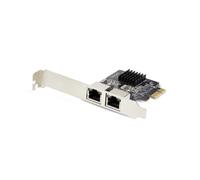 STARTECH.COM - Scheda di rete PCIe Gigabit a 2 porte, adattatore di rete LAN PCI Express da 10/100/1000 Mbps, duplice Realtek RTL8111H, compatibile co