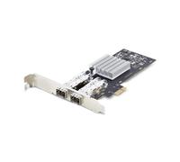 StarTech.com Scheda di Rete SFP GbE a 2 Porte, PCIe 2.1 x1, Intel I210-IS, Controller 1GbE, 1000BASE rame/fibra ottica, NIC Gigabit Ethernet due porte, backplane desktop/server - Windows e Linux [P021