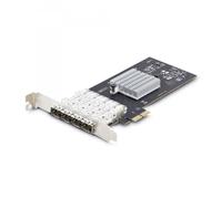 StarTech.com Scheda di rete SFP GbE a 4 porte, PCIe 2.0 x2 (compatibile x4, x8, x16), Controller Intel I350-AM4 4x 1GbE, 1000BASE rame/fibra ottica, NIC Gigabit Ethernet per desktop/server - Windows e