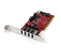 StarTech.com Scheda Pci con 4 porte USB 3.0 (5Gbps) SuperSpeed con alimentazione SATA/SP4