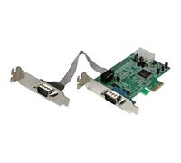 StarTech.com Scheda PCI Express seriale nativa basso profilo a 2 porte RS-232 con 16550 UART