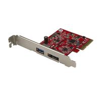 StarTech.com Scheda PCIe eSATA a 2 porte USB 3.1 (10Gbps) - 1x USB-A e 1x eSATA