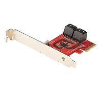 StarTechcom Scheda PCIe SATA - Scheda di Espansione PCIe SATA a 4 porte 6 Gbps - Staffa a Profilo Basso/Alto - ASM1062 senza R
