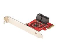 StarTechcom Scheda PCIe SATA - Scheda di Espansione PCIe SATA a 4 porte 6 Gbps - Staffa a Profilo Basso/Alto - ASM1062 senza R