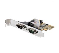 StarTechcom Scheda seriale PCI Express a due porte - Scheda di interfaccia seriale da PCIe a 2x RS232 DB9- Scheda PCIe con s