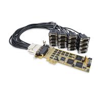 StarTech.com Scheda seriale PCI Express a16 porte DB9 RS232 - Staffa a Profilo basso [installata] e completo - Adattatore seria