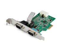 StarTechcom Scheda Seriale PCI Express con 2 Porte - Controller PCIe RS232 - 16950 UART - Scheda Seriale di Espansione DB9 a P