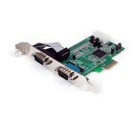 StarTech.com Scheda Seriale PCI Express con 2 Porte - Controller PCIe RS232 - 16550 UART - Scheda Seriale di Espansione DB9 a Profilo Basso - Compatibile Windows e Linux